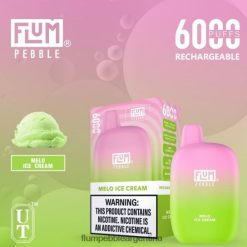 FLUM PEBBLES 6000 bocanadas | Flum Pebble Flavors 0FHZ2855 helado de melocoton