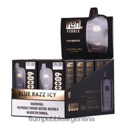 FLUM PEBBLES 6000 inhalaciones 10 paquetes | Flum Pebble Flavors 0FHZ2815 Razz azul helado